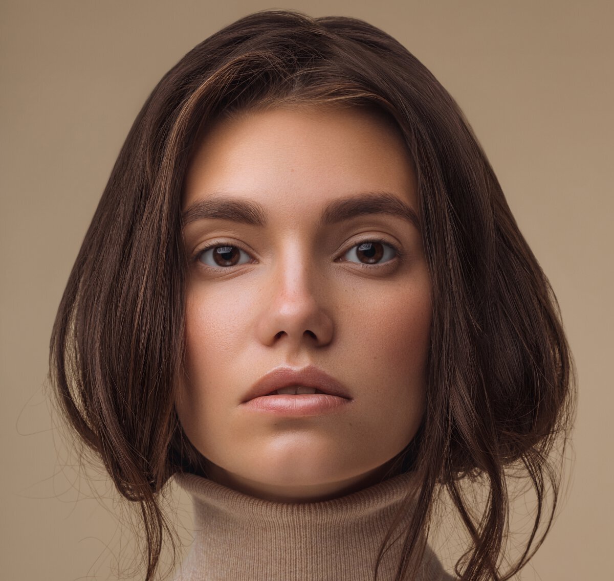Brooklyn Plastic Surgery Model with brown hair